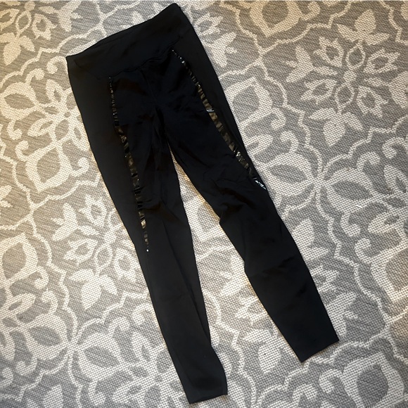 Lululemon black faux leather leggings - Picture 1 of 5